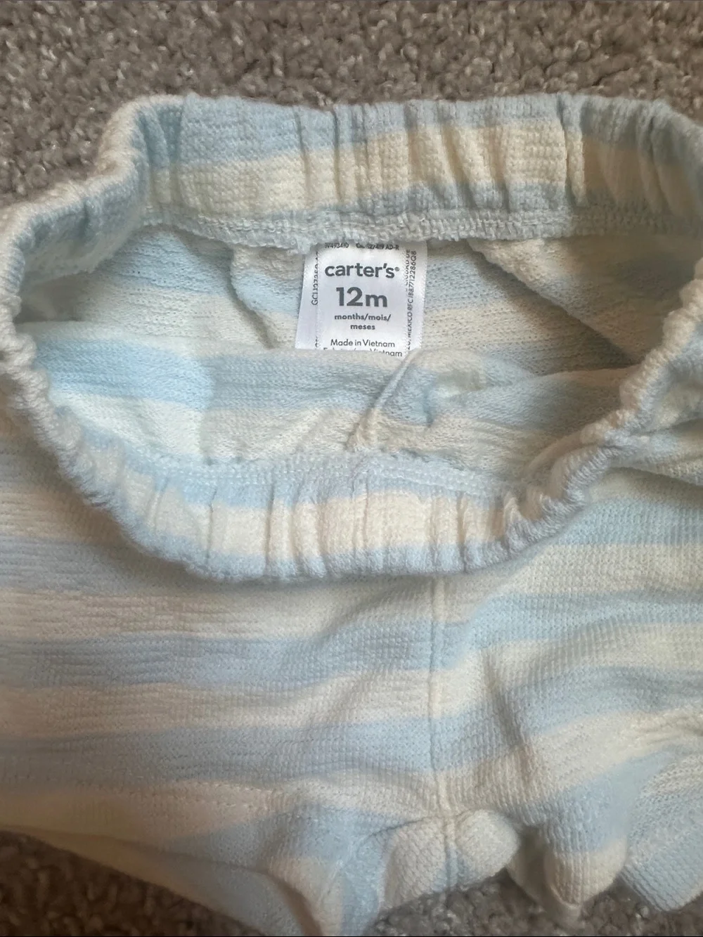 Carter’s Cream and Light Blue Kids Set - FUN DAY